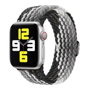 NEW Adjustable Black Braided Solo Loop For Apple Watch